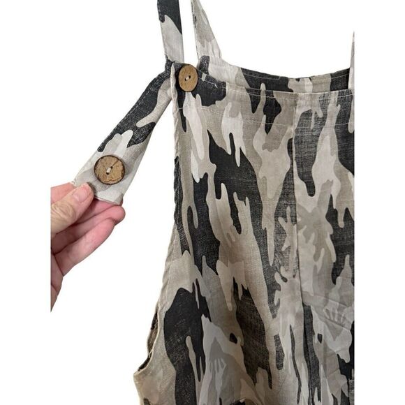 Vintage L’AVIE Made In Italy Stretch Camo Jumpsuit Overalls Rare! L XL - Picture 6 of 10